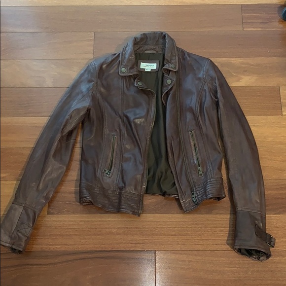 Bershka Jackets & Blazers - Motorcycle chocolate-brown, leather jacket